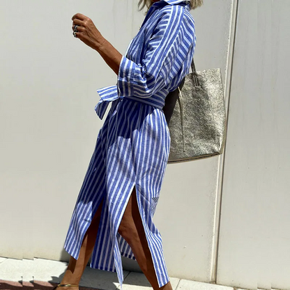 Sophie striped shirt dress