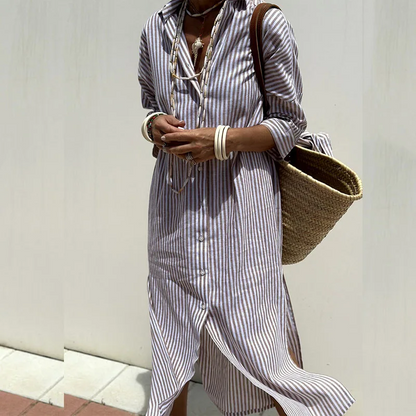 Sophie striped shirt dress