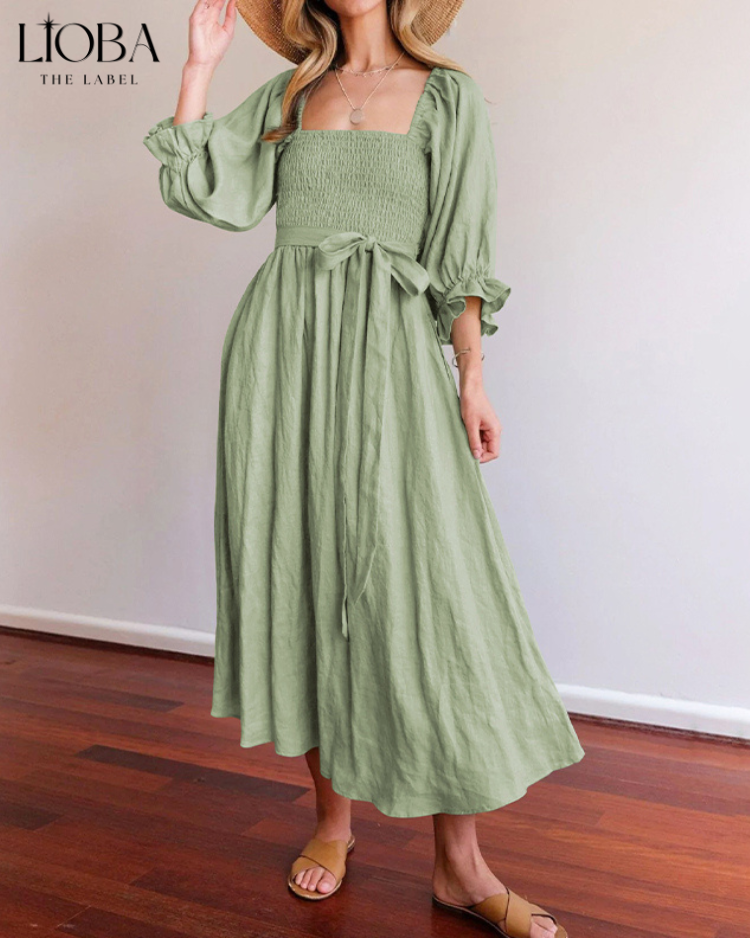 OPHELIA™ | FRENCH DRESS WITH FRILL SLEEVES