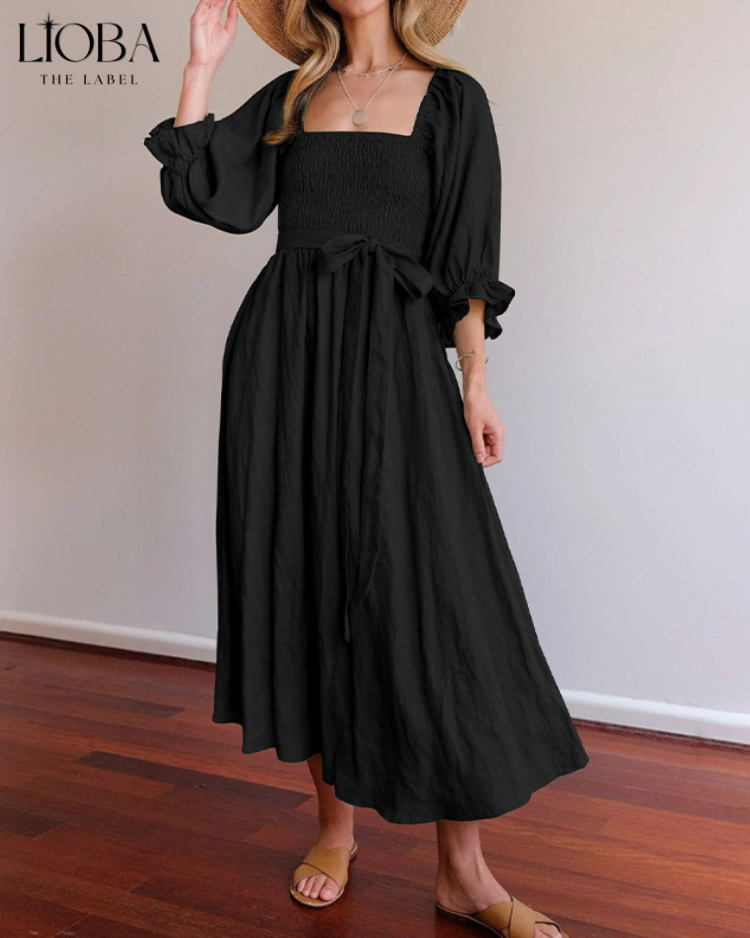 OPHELIA™ | FRENCH DRESS WITH FRILL SLEEVES